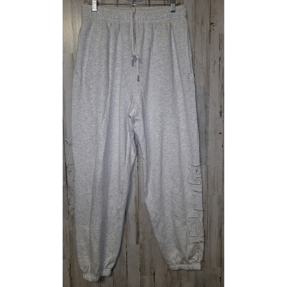 PINK Victoria's Secret M Jogger Sweat Pants Shimmer Cotton Baggy EUC sweatpants